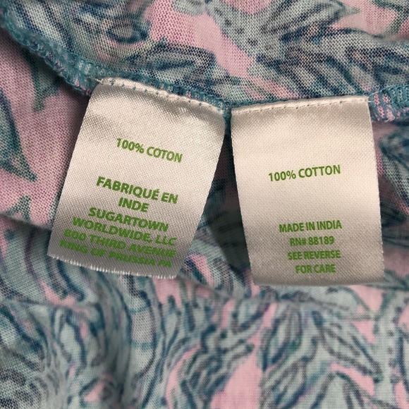 LILLY PULITZER Dress Size XXS Collins Knee Length Bermuda Blue Print Tie Waist - Picture 7 of 12